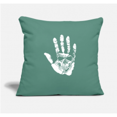 Finger Skull Cypress Green Pillow